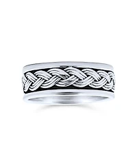 Bling Jewelry Silver Braided Rope Band Ring
