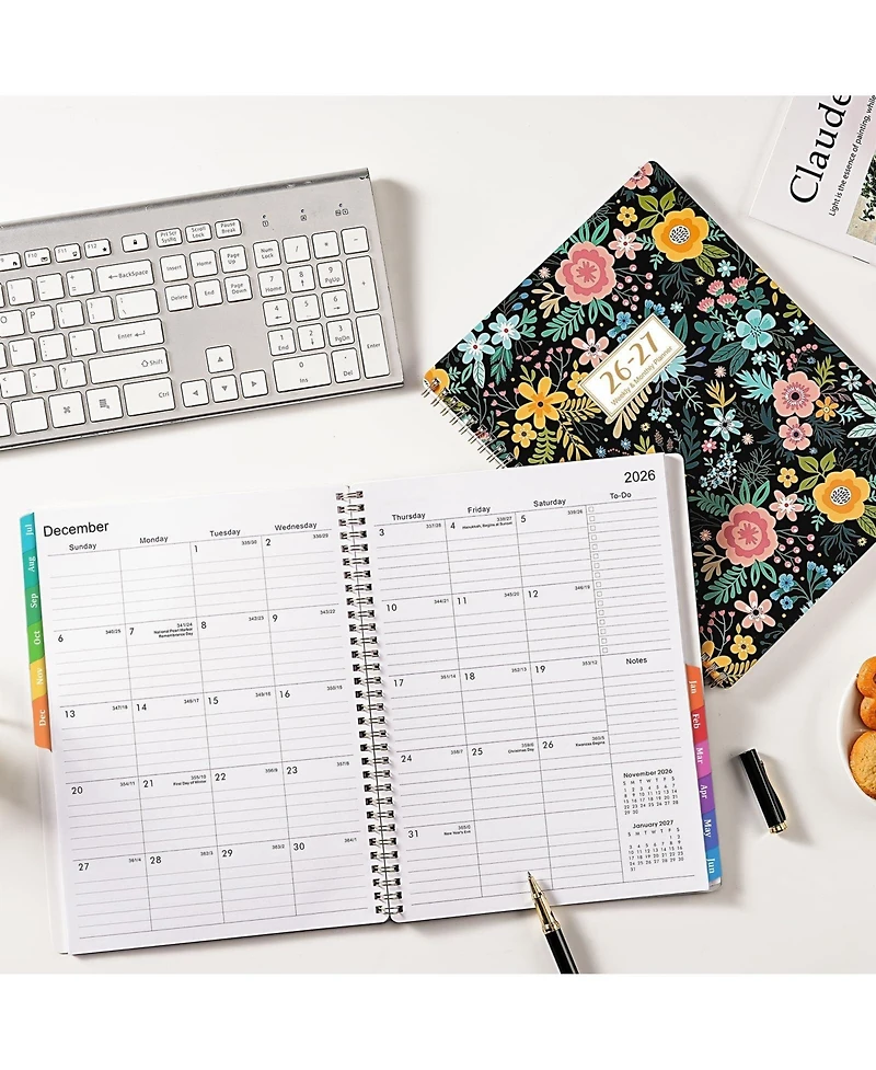 Gnuadz Planner 2026-2027 Academic Weekly Monthly Tabs Pocket