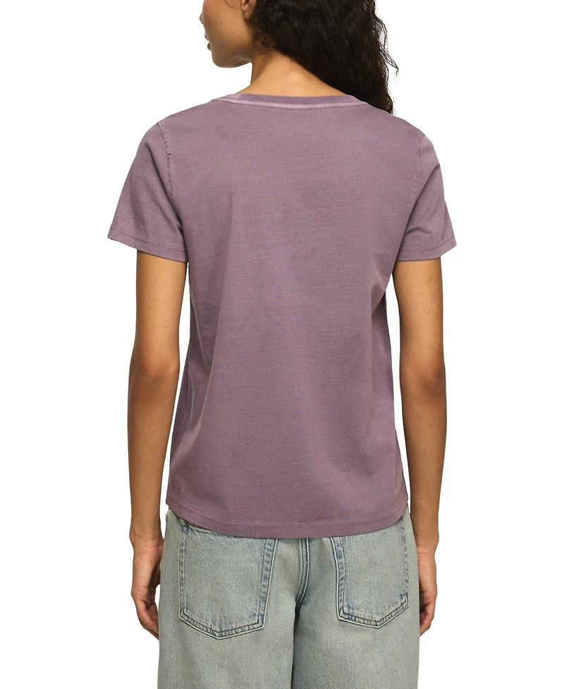 Lucky Brand Women's Lace Butterfly Print Short-Sleeve T-Shirt