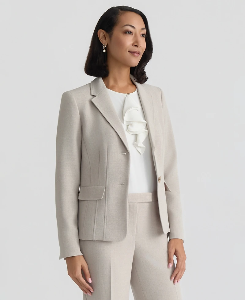 Kasper Women's Notched-Collar Two-Button Jacket, Regular & Petite