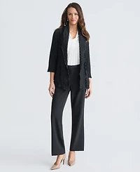 Kasper Women's Collared Open-Front Jacket