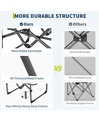 Xo 2 Pack Oversized Heavy Duty Camping Directors Chair, Portable Folding Lawn Chair for Beach, Fishing, Picnic