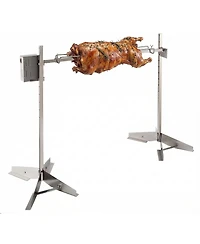 Xo Stainless Steel Rotisserie Grill Kit, 132 lb Capacity, Dual Motors, Adjustable Bbq Roaster for Backyard