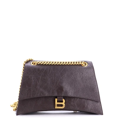 Pre-Owned Balenciaga Crush Chain Flap Bag Leather
