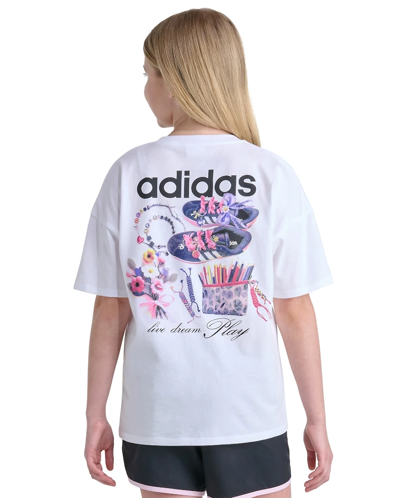 adidas Girls' 7-16 Short-Sleeve Boyfriend T-Shirt