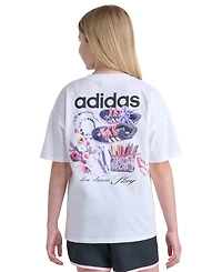 adidas Girls' 7-16 Short-Sleeve Boyfriend T-Shirt