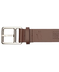 Lacoste Men's Harness Buckle Perforated Leather Belt