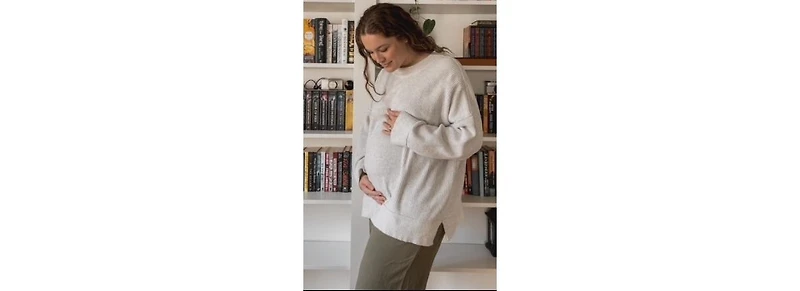 Pinkblush Maternity Olive Linen Frayed Hem Crop Pants