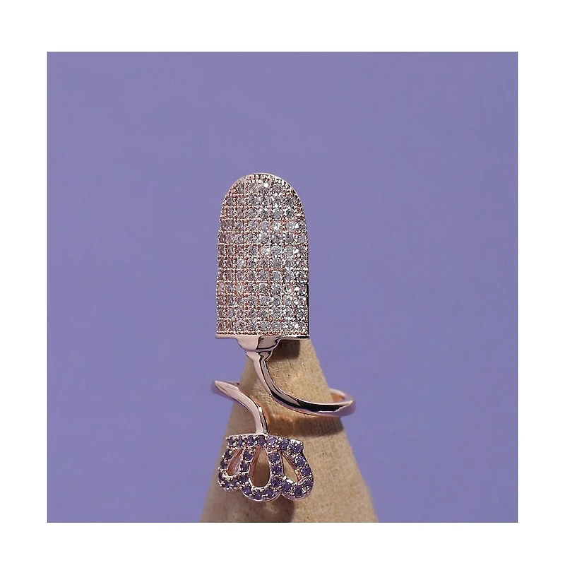 Sohi Women's Embellished Cluster Finger Ring