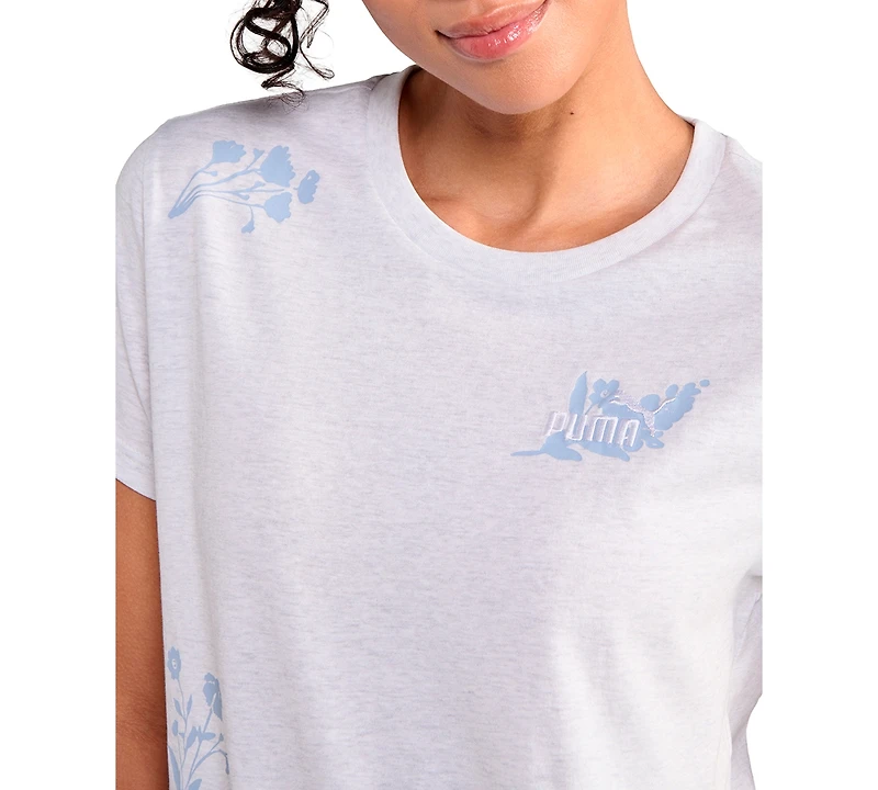Puma Women's Floral Graphic Crewneck Short-Sleeve T-Shirt