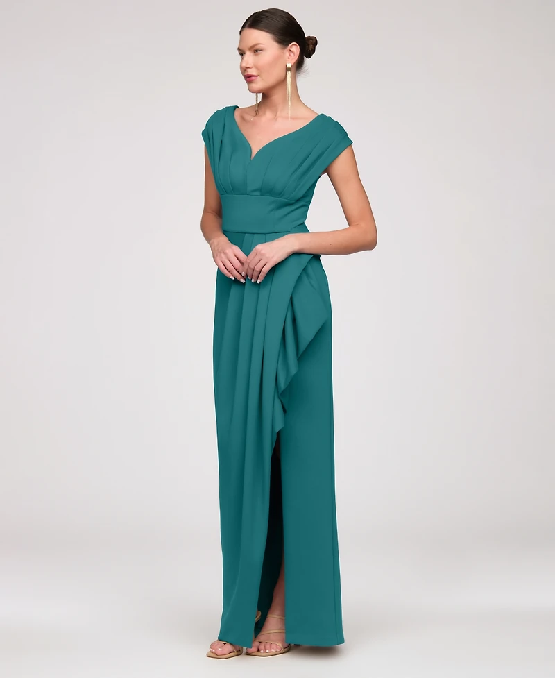 Js Collections Women's Column V-Neck Gown Dress