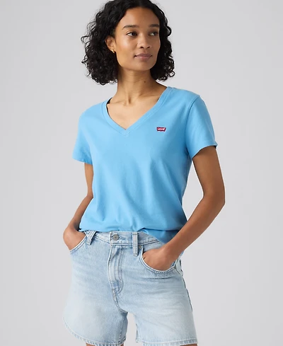 Levi's Women's Perfect Cotton V-Neck Short-Sleeve T-Shirt