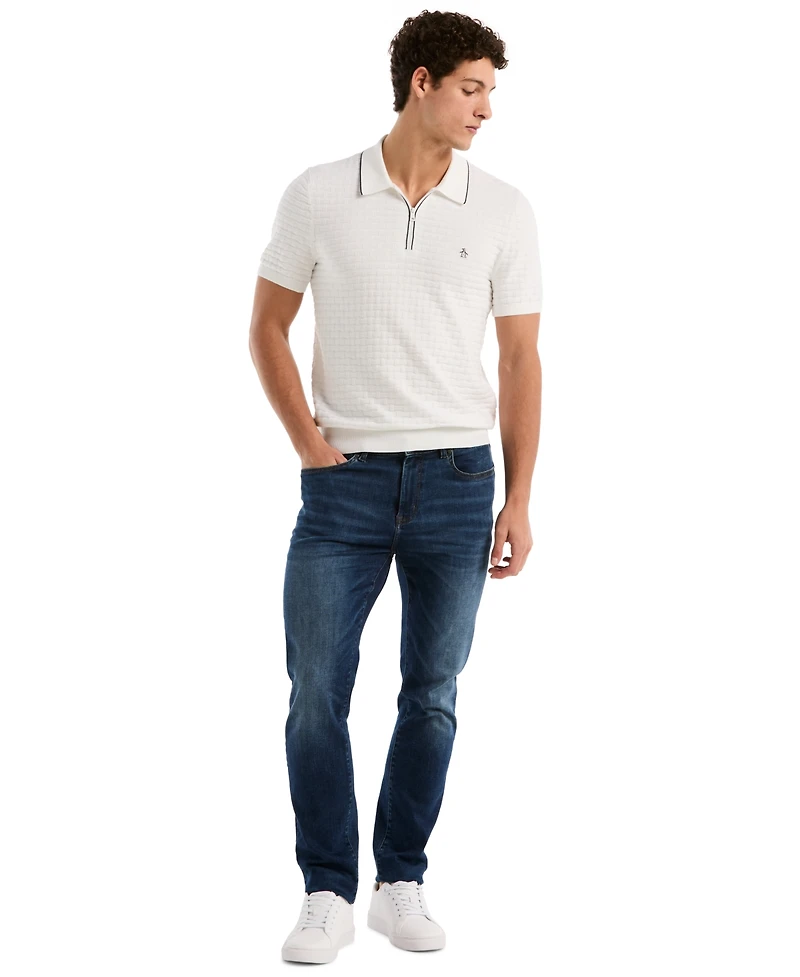 Original Penguin Men's Links Stitch Slim-Fit Polo Sweater
