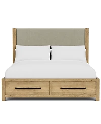 Davie 3-Pc. Queen Storage Bedroom Set (Upholstered Bed, Chest & 1-Drawer Nightstand)