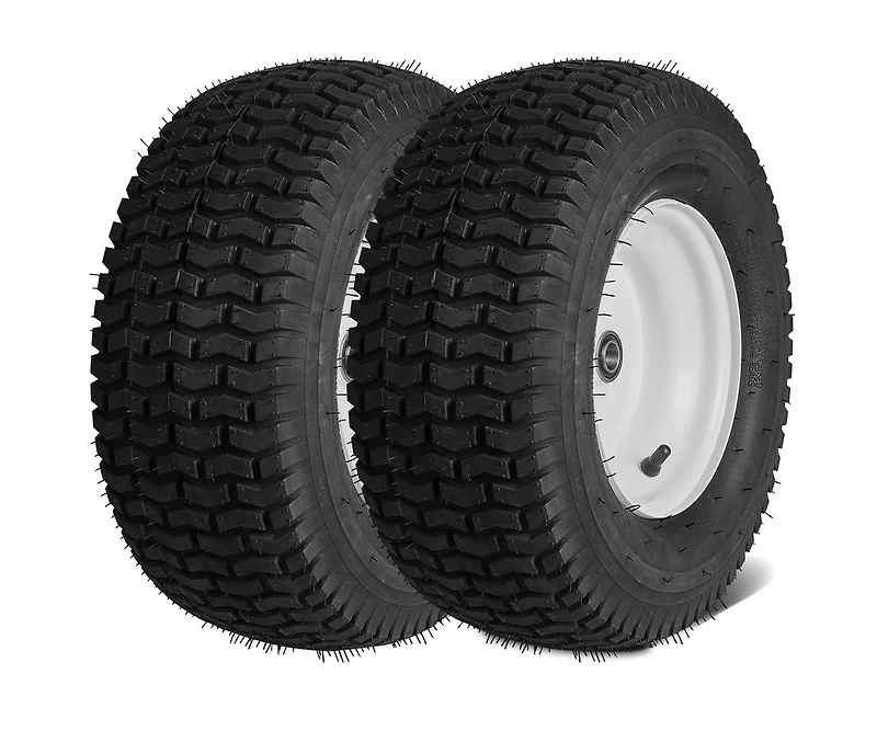Sugift 16 x 6.5 to 8 inch Tubeless Lawn Mower Tires and Rim 2 Pack Tractor Wheel Assembly