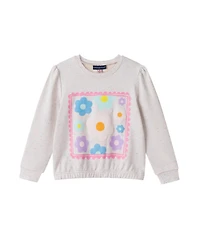 Andy & Evan Toddler Girls Chenille Floral Sweatshirt and Tulle Tank Dress Set
