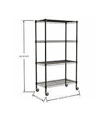 Streamdale Furniture 4 Tier Adjustable Heavy Duty Wire Shelving Unit