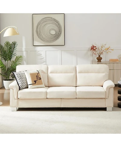 Streamdale Furniture 82" Modern Snowfleece 3-Seater Sofa