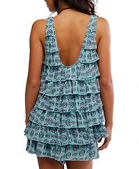 Free People Women's Ruffle Me Up Sleeveless Top and Shorts, 2-Piece Set