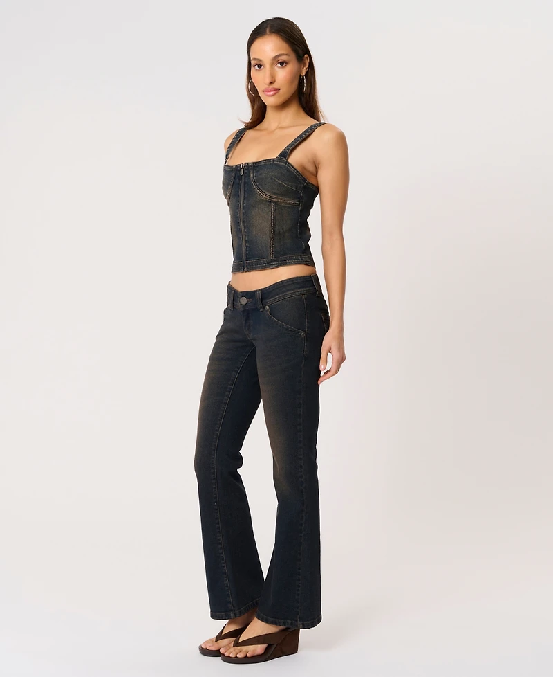 Abrand Women's Bowie Denim Bustier Top