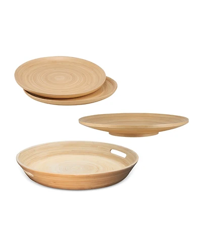 Joyce Chen Lexa Bamboo 4-Pc. Handcrafted Serving Set