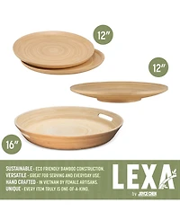 Joyce Chen Lexa Bamboo 4-Pc. Handcrafted Serving Set
