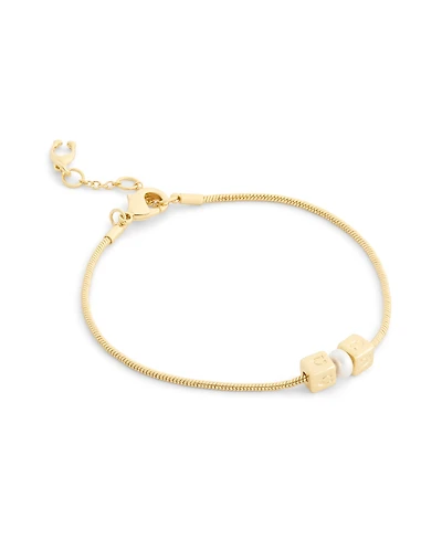 Coach Faux Imitation Pearl Signature C Cube Bracelet
