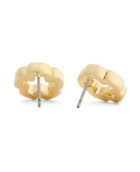 Coach Gold Signature Tearose Open Stud Earrings