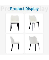gaomon Dining Chairs Set of 4: Upholstered Fabric Dining Room Side Chairs, Chair for Dining Table with Padded Seat and Wood Legs