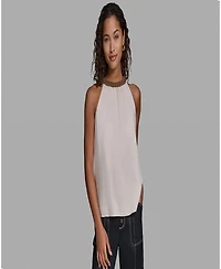 Karl Lagerfeld Paris Women's Halter Neck Top