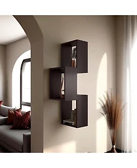 Fm Furniture Stormi Wall-Mounted Geometric Shelf Unit