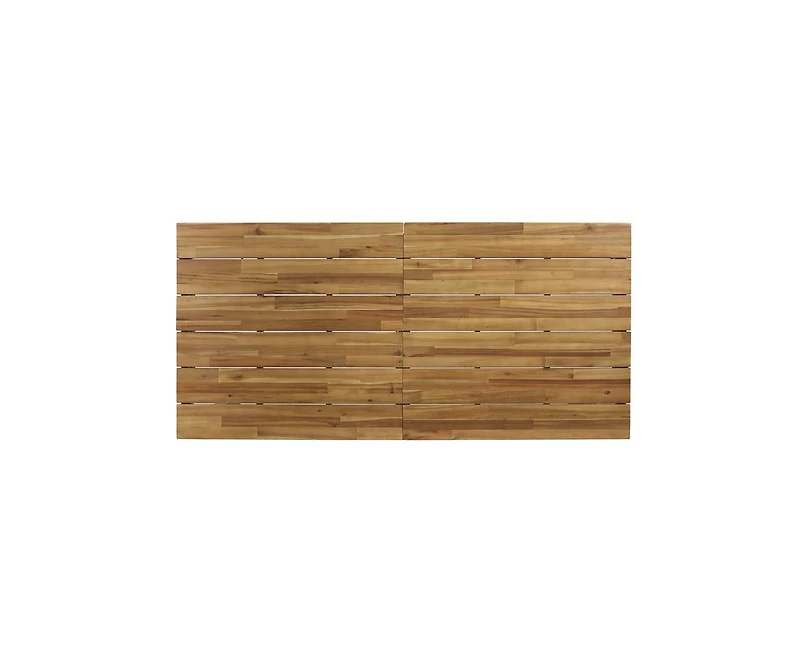 sumyeg 71-Inch Rectangular Outdoor Acacia Wood Farmhouse Dining Table