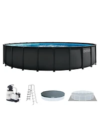 Intex Ultra Xtr 24ft x 52in Round Frame Above Ground Swimming Pool Set with Pump