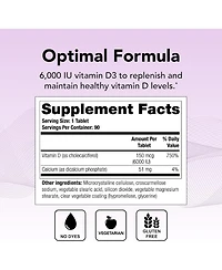 Theralogix Thera-d 6000 Vitamin D Supplement - 6,000 Iu (150 mcg) Vitamin D3 - 90-Day Supply - Immune Support Supplement for Women & Men
