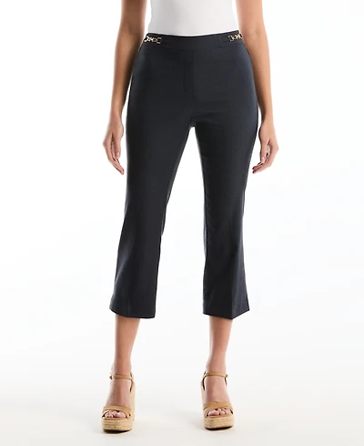 Rafaella Petite Horse Bit Pull-On Capri Pants