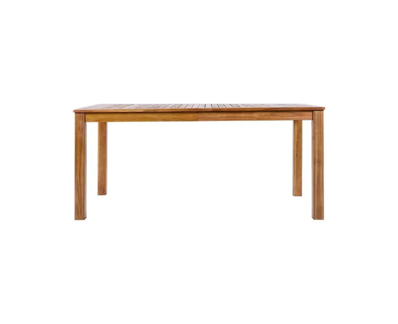 sumyeg Topmax 67-Inch Rectangular Outdoor Wooden Dining Table for Patio or Garden