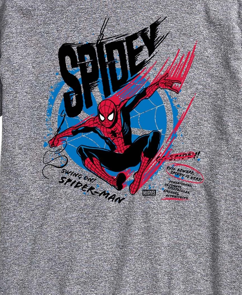 Airwaves Men's Spiderman Spidey Speed Short-Sleeve Graphic T-Shirts