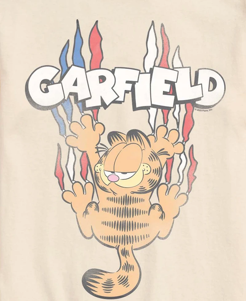 Airwaves Men's Garfield Americana Tonal Washed Short-Sleeve Graphic T-Shirt