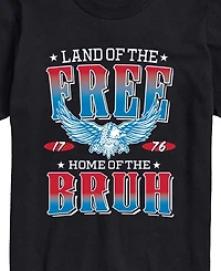 Airwaves Men's Land Of The Free Home Bruh Short-Sleeve Graphic T-Shirt