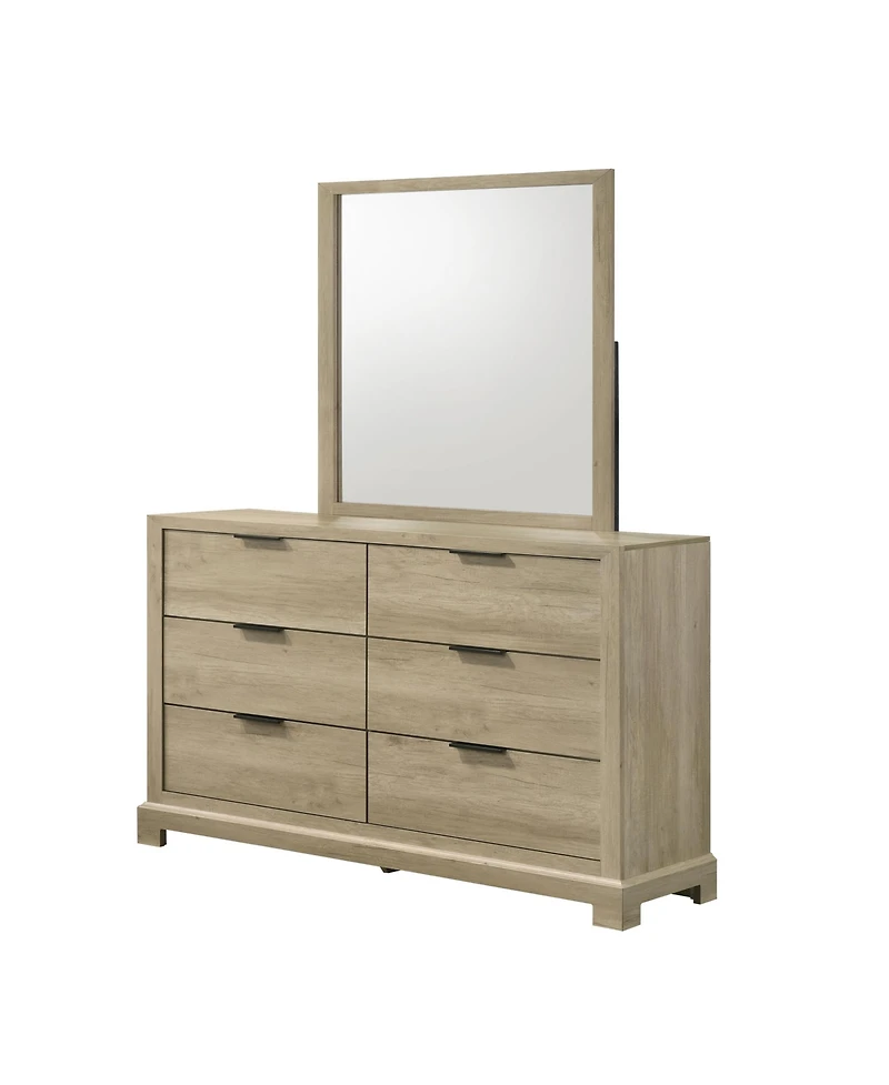 Kings Brand Furniture 5-Piece Bedroom Set with Dresser, Mirror 1 and 2 Nightstands