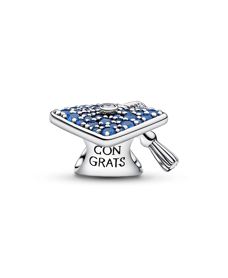 Pandora Sparkling Blue 2026 Graduation Cap Charm