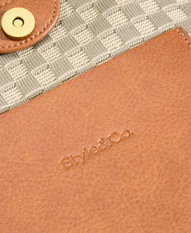 Style & Co Whip-Stitch Soft 4-Poster Tote, Exclusively at Macy's