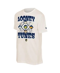 New Era Men's and Women's Cream Milwaukee Brewers Looney Tunes T-Shirt