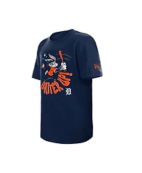 New Era Big Boys and Girls Navy Detroit Tigers Looney Tunes T-Shirt