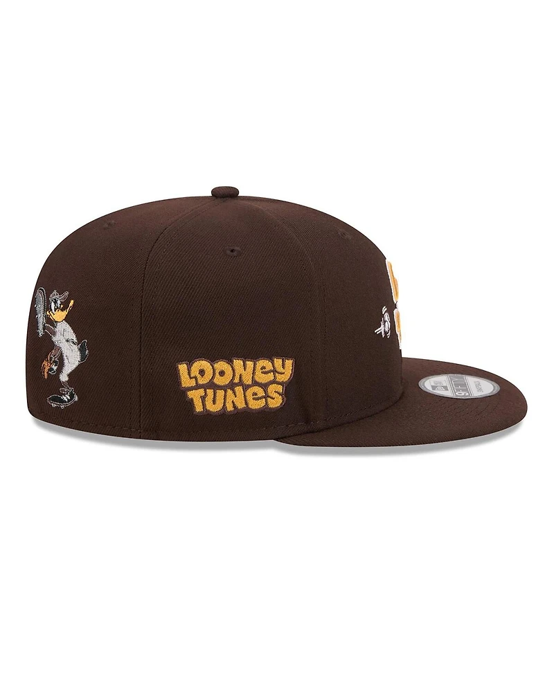 New Era Men's Brown San Diego Padres Looney Tunes Daffy Duck 9FIFTY Snapback Hat