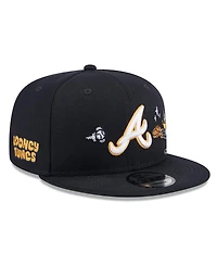 New Era Men's Navy Atlanta Braves Looney Tunes Daffy Duck 9FIFTY Snapback Hat