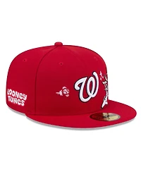 New Era Men's Red Washington Nationals Looney Tunes Bugs Bunny 59FIFTY Fitted Hat