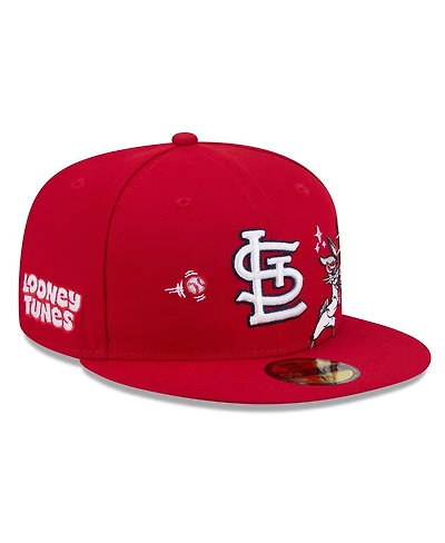 New Era Men's Red St. Louis Cardinals Looney Tunes Bugs Bunny 59FIFTY Fitted Hat