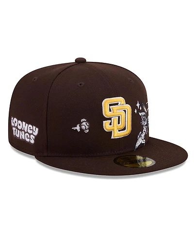 New Era Men's Brown San Diego Padres Looney Tunes Bugs Bunny 59FIFTY Fitted Hat