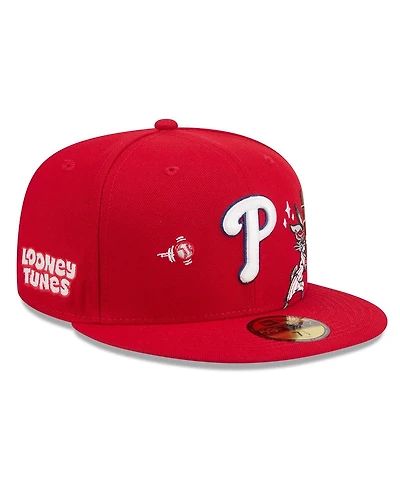 New Era Men's Red Philadelphia Phillies Looney Tunes Bugs Bunny 59FIFTY Fitted Hat